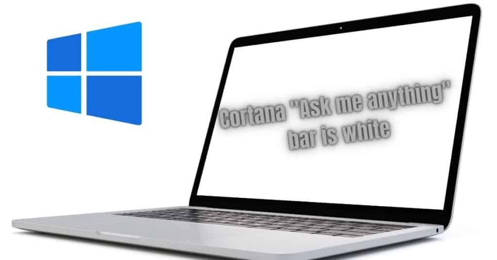 The featured Image Of Cortana Ask me anything bar is white