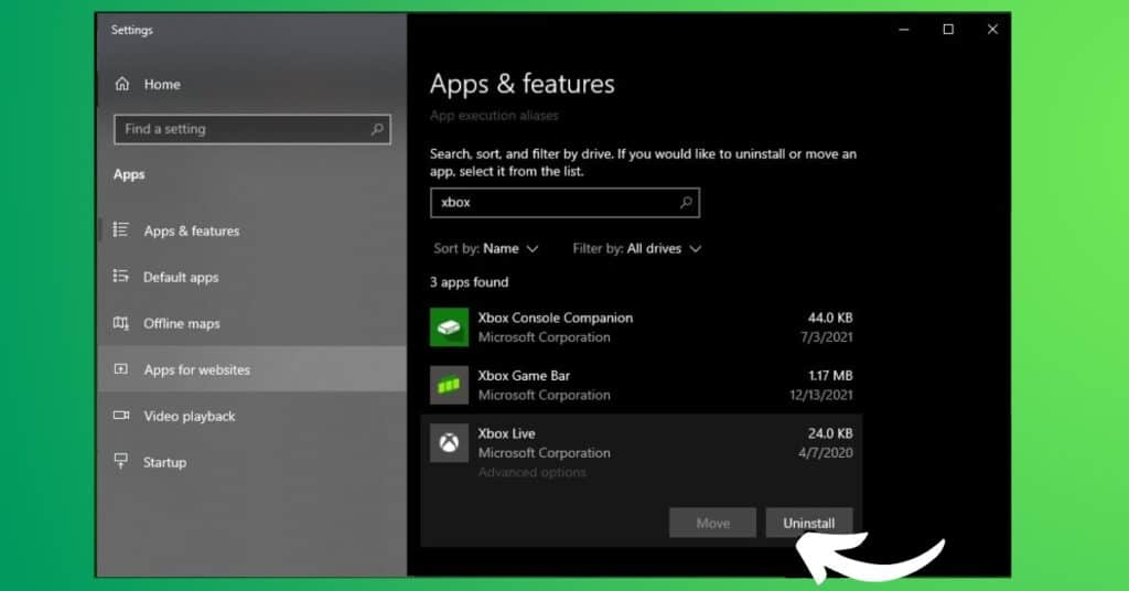 Uninstalling Game or Application on Xbox console