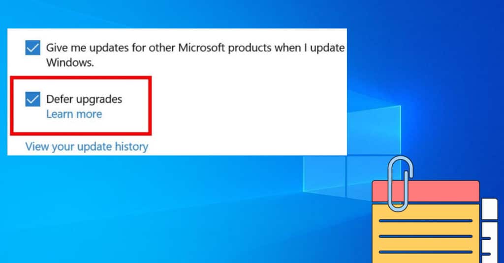 Defer upgrades on Windows