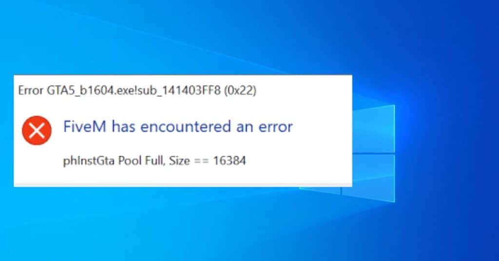 Pop-up Windows error 16384