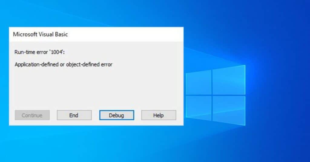 Runtime Error 1004 on MS Office