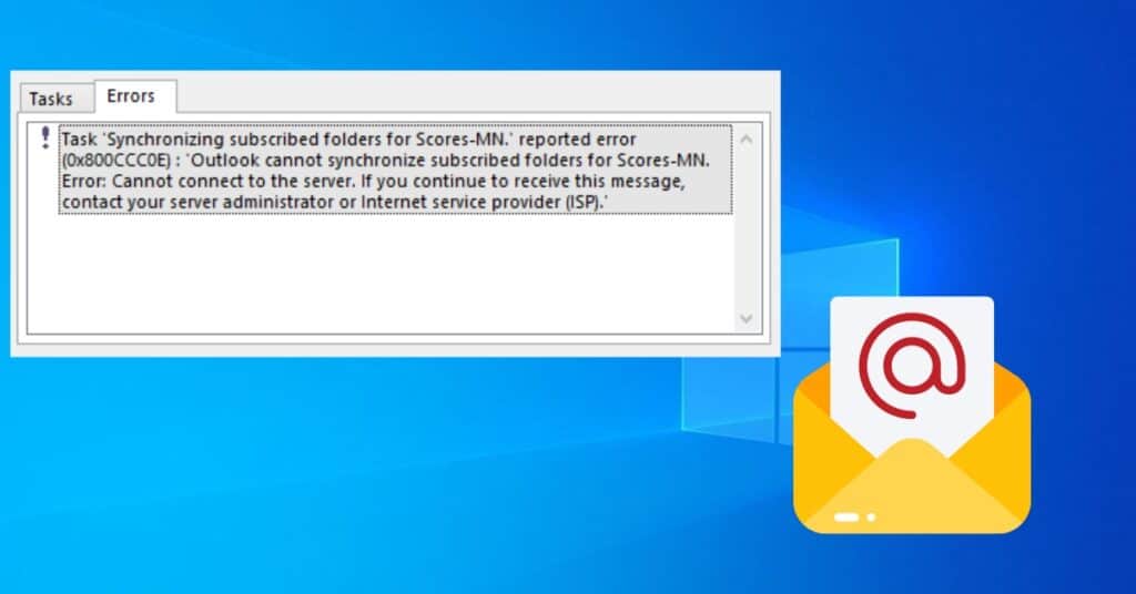 Windows Mail Error 0x800ccc0e