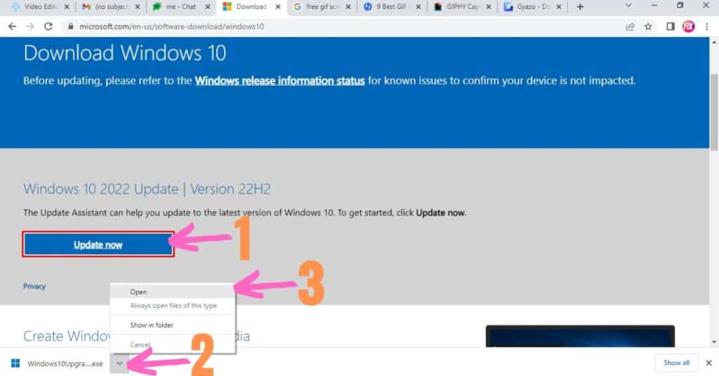 Official Windows updates method